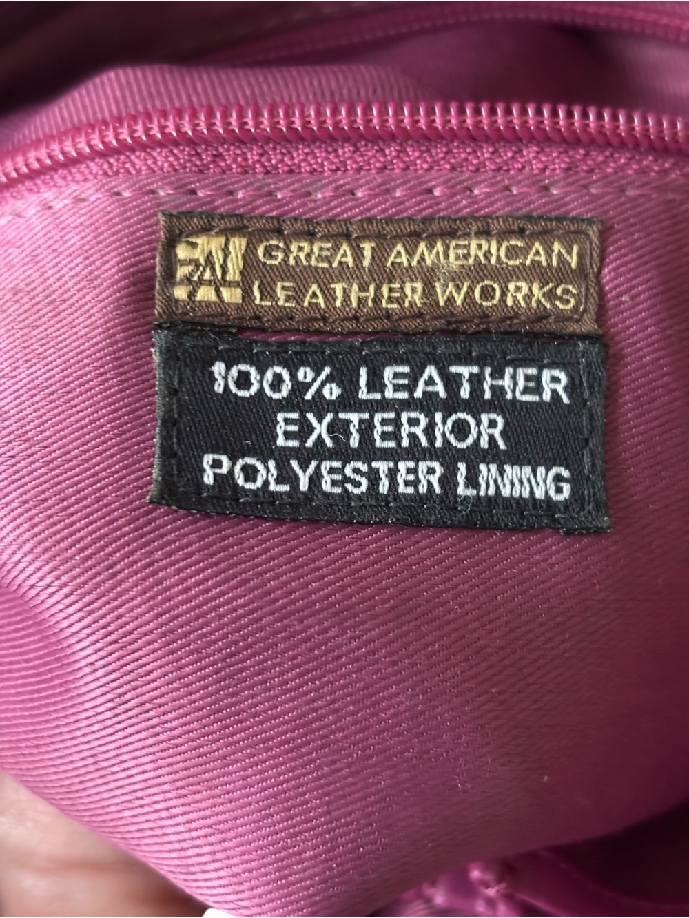Women's Plum Leather Shoulder Bag with Front Ring Detail - Picture 3 of 11